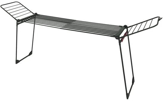 Kinghoff droogrek XXL opvouwbaar – 30 m drooglengte, tot 25 kg, zwart