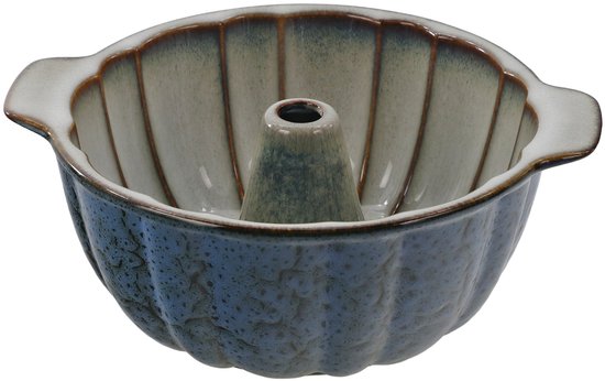 MPLCo - Gugelhupf-Backform - Backform - Kuchenform mit Mittelrohr - Ofen-, mikrowellen- & spülmaschinenfest - Ø28 x 8,5 cm - Navy-Grau