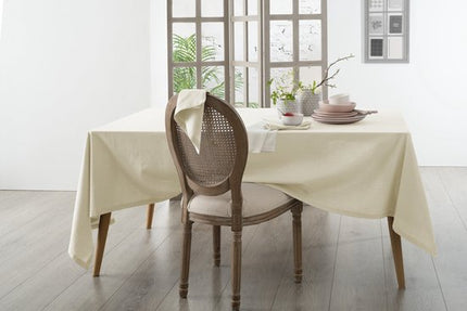 Atmosphera Tafelkleed - beige - katoen - 240 x 140 cm - rechthoek - tafellaken