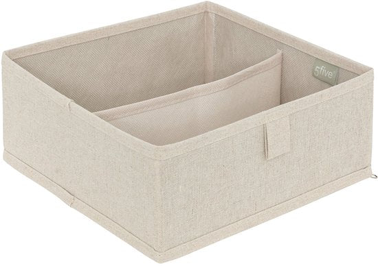 Drawer basket wardrobe organizer 16-compartment Five® - Dressy + - Beige - Foldable
