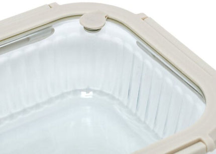 3-Delig Glazen Veshoudbakjes - Glas - Glazen - Lunchbox - Voedselbewaring - Luchtdichte Bewaarbakjes - Magnetron & Vaatwasser - 320ml, 520ml & 800ml - Borosilicaatglas - Transparant