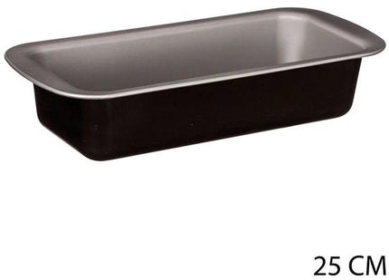 5Five Cake bakken bakvorm/bakgerei Backery Pro - metaal - anti-aanbak laag - zwart - 29 x 13 x 6 cm