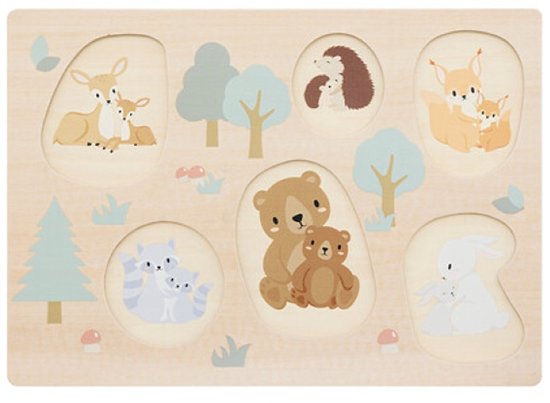 2-teiliges Holzpuzzle-Set - Pädagogisches Holzspielzeug für Kinder - Mutter & Baby 6-Teile-Puzzle & Zahlenpuzzle - Montessori-Spielzeug - Bunt