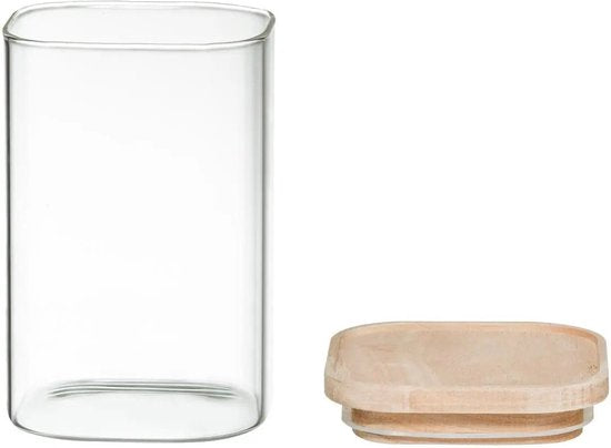 5Five voorraadpotten glas met houten deksel, set van 4 – 500 ml en 1000 ml – foto 11