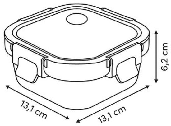 Glasbehälter mit Deckel – 2er-Set – 320 ml