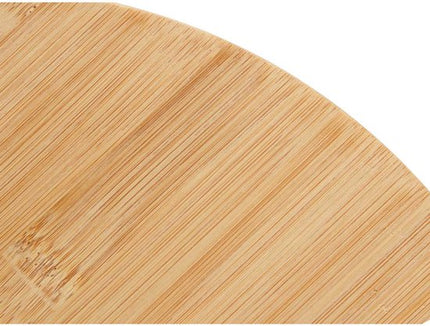 Draaiplateau - Draaitafel - Houten Serveerschaal Draaibaar - Rotating Tray - Bamboe - Ronde - 35 x 35 x 3 cm - Hout