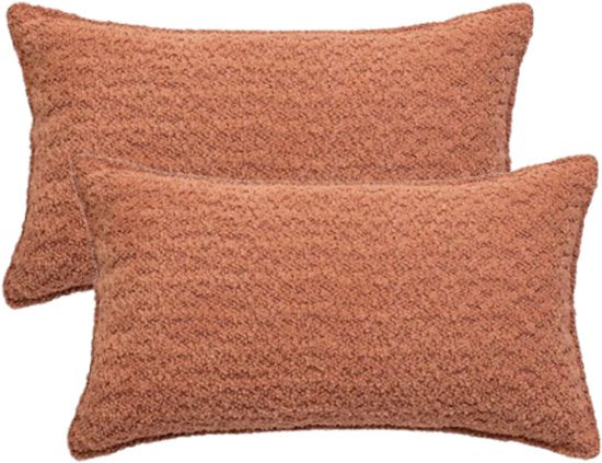 Atmosphera Soana sierkussens set van 2 – terracotta bankkussens, 30 x 50 cm