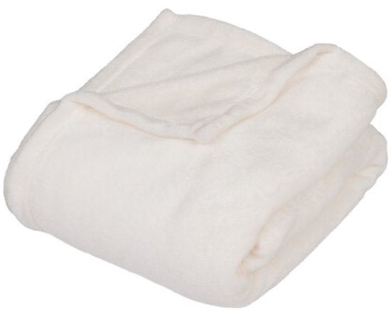 Coussin et couverture 2-en-1 - Avec fermeture éclair - Couverture & Oreiller - Pour enfants - Motif chien - Polyester - 150 x 100 cm - Blanc