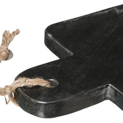 Snijplank - Serveerplank in Zwart Marmer en Mangohout 30 x 15 cm | Snijplank marmer