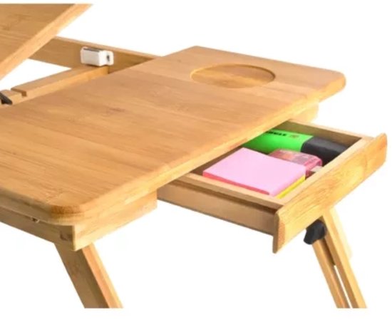 Ruhhy bamboe laptopstandaard – verstelbare laptoptafel tot 17 inch – foto 9