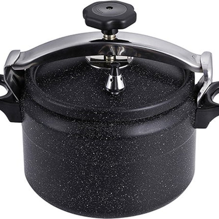 Schwarzer Schnellkochtopf 8 Liter mit Antihaft-Marmorbeschichtung