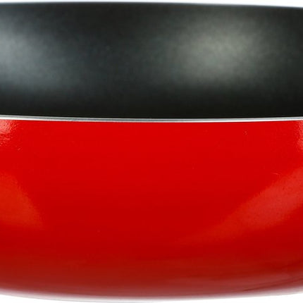 Secret de Gourmet - Koekenpan - Alle kookplaten/warmtebronnen geschikt - rood/zwart - Dia 28 cm