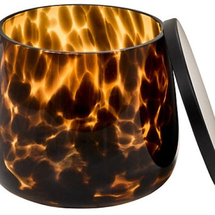 Badkameraccessoiresset - Glazen Luxe Badkamer Set - 4-delig - Dotty Badkameraccessoires Set - 400ml Zeepdispenser - Tandenborstelhouder - Zeepbakje - Wattenschijfjes Pot - Bruin