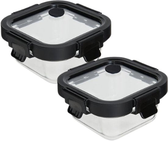 Glasbehälter mit Deckel – 2er-Set – 320 ml