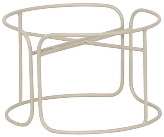 Aze plantenbak set van 2 op standaard – beige metaal, Ø 30 x 44,3 cm – foto 3