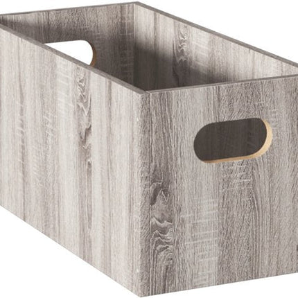 5Five Opbergmand/kastmandje - Grijs wash - 31 x 31 x 31 cm - 29 liter - Vakkenkast manden - Hout - Opvouwbaar - Kisten