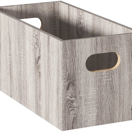 5Five Opbergmand/kastmandje - Grijs wash - 31 x 31 x 31 cm - 29 liter - Vakkenkast manden - Hout - Opvouwbaar - Kisten