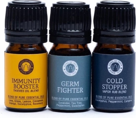 Song of India Wellness etherische olie set – 3 flesjes van 5 ml – foto 2