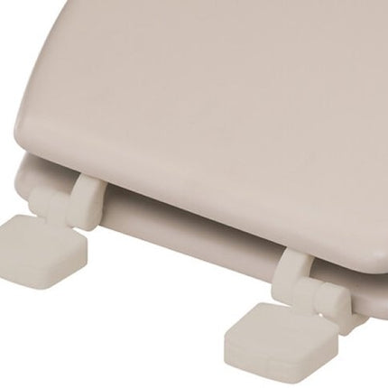 Badkamerset - Toiletaccessoires - Moderne Badkamer Accessoires - Toiletbril & Toiletborstel Set - Linen Design - HDF WC Bril - Keramische WC Borstelhouder - Beige Linnen