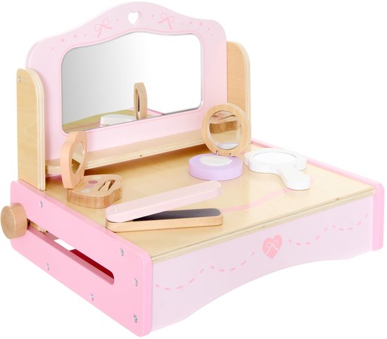 Coiffeuse de maquillage pour enfants Atmosphera avec accessoires - 32 x 26 x 26 cm - Rose