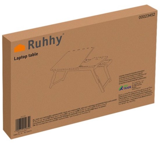 Ruhhy bamboe laptopstandaard – verstelbare laptoptafel tot 17 inch – foto 8