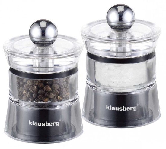 Klausberg - Salt and Pepper Mill Set - 6 cm - Ceramic Mechanism