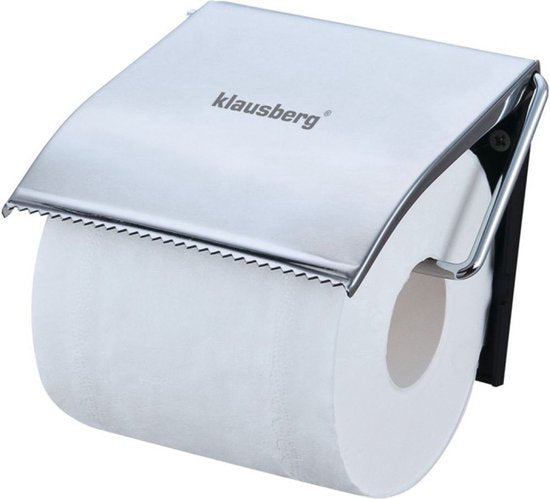 Set Keukenrolhouder + WC-Rolhouder – Roestvrij Staal – Moderne Design – Eenvoudig te Monteren - 25x13.5x2 + 12x12.3x1.6 cm