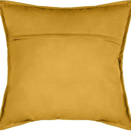 Atmosphera Bank/sierkussens huiskamer Sophia - 52 x 52 cm - Okergeel - polyester - met rits