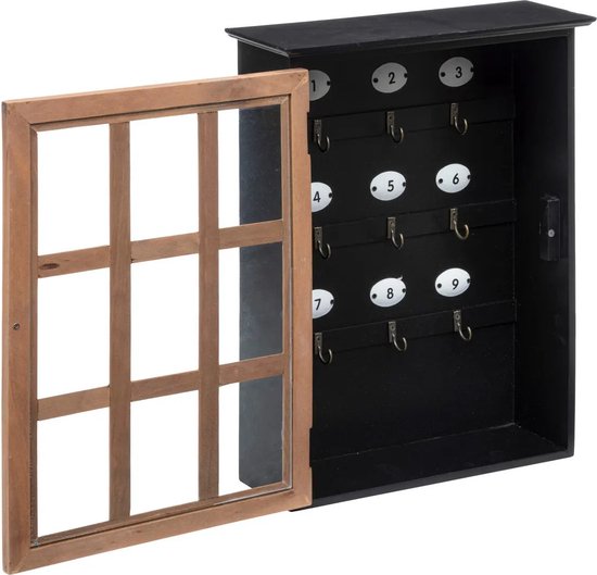 Atmosphera sleutelkastje Classic Cabinet – mdf en glas, voor 9 sleutels – foto 2