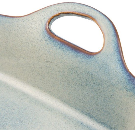 Servierschale - Auflaufform - Backform - Mit Griffen - Ofen-, mikrowellen- und spülmaschinenfest - Steingut - 1 Liter - 29 x 18 x 6,7 cm - Grün