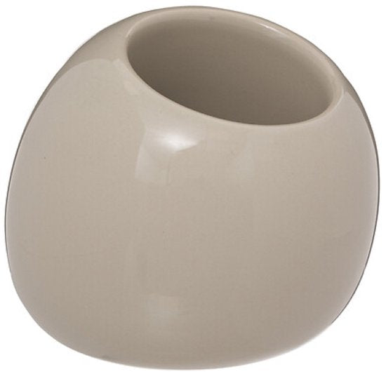 Toiletbril en toiletborstel set Colors Linen – beige linnen, HDF en keramiek – foto 7