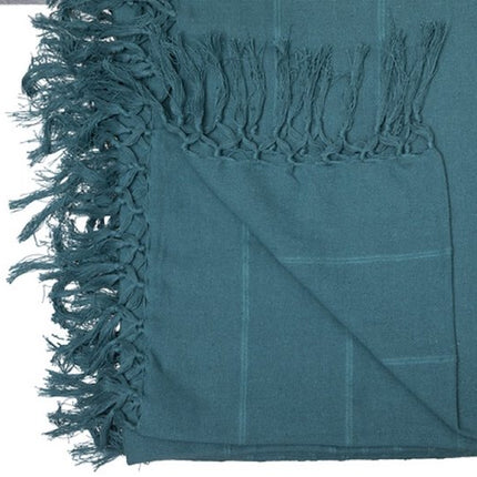 Anjali Bedsprei - Luxe Rayon Bedsprei - Grote Bedcover voor Tweepersoonsbed - Decoratieve Sprei voor Slaapkamer - 230x250 cm - Blauw