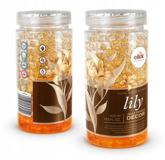 Elix Jelly Pearls geurparels Lily – gel luchtverfrisser, 400 ml – foto 2
