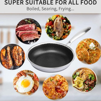 Cainfy super anti-aanbaklaag pro pan - Koekenpan - Honingraat Heavy Duty anti-aanbak - Vaatwasmachine- en ovenbestendig -Ø 30 cm
