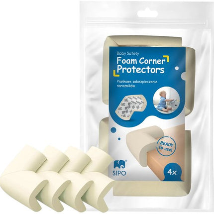 Sipo Hoekbeschermers van Foam – Kinderveiligheid voor Tafels en Kasten – 4 Stuks