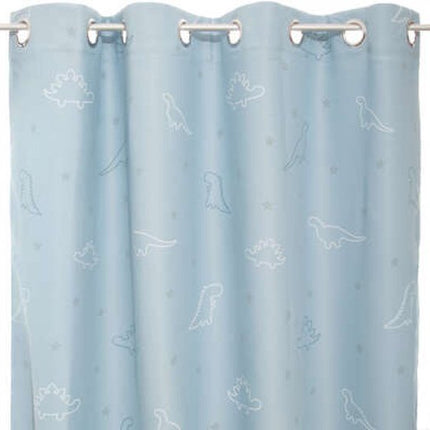 Gordijn dinosaurus / verduisteringsgordijn dino glow in the dark.  140x250cm