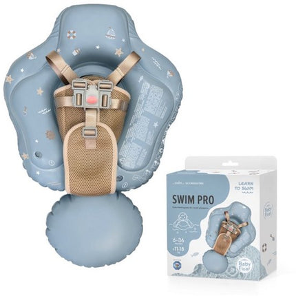 Sipo - Swim Pro - Baby Zwemband met Zitje - Opblaasbare Zwemtrainer Baby - Baby Float met Veiligheidsgordels - Zwemring voor Baby & Peuter 6-36 Maanden - 11-18 kg - 70 x 48 cm - Blauw