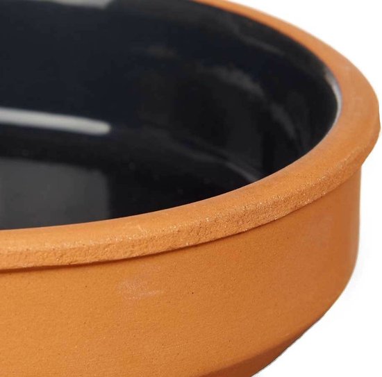 La Dehesa tapasschaaltjes terracotta zwart, 8 stuks – Ø 16 x 4 cm – foto 3