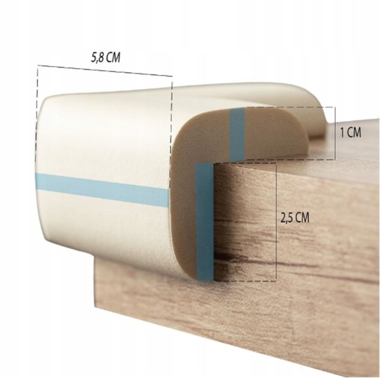 Sipo Hoekbeschermers van Foam – Kinderveiligheid voor Tafels en Kasten – 4 Stuks