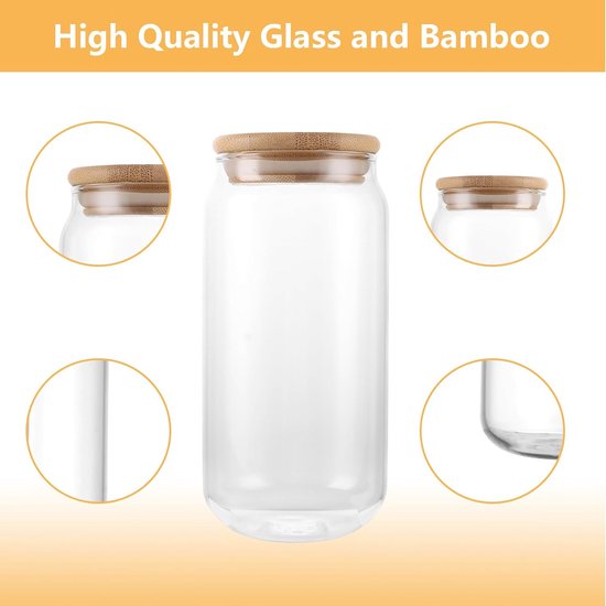 Verres de luxe avec couvercle et paille