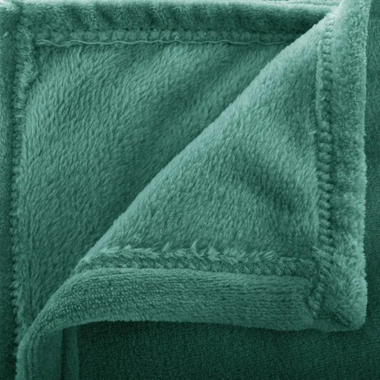 Atmosphera plaid deken groen – fleece bankdeken, 130 x 180 cm – foto 3