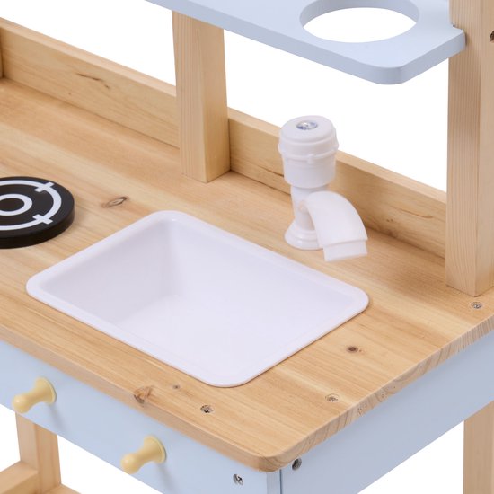Atmosphera houten kinderkeuken voor buiten, volledig uitgerust met accessoires