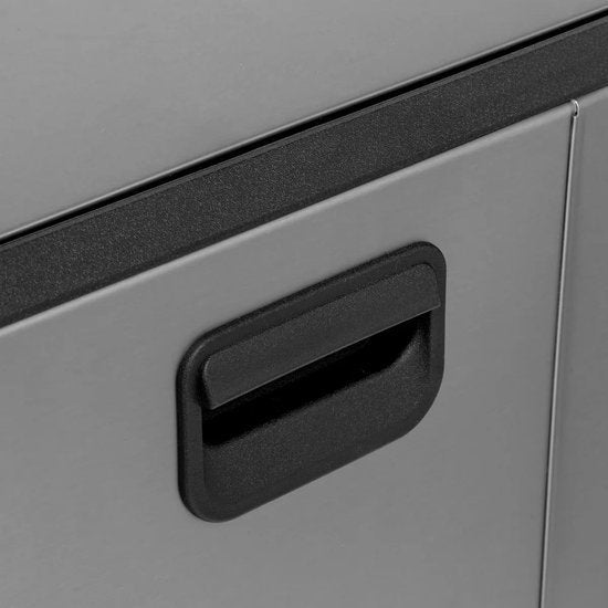5Five Norvik Waste Bin - matte silver - stainless steel - 30 liters - 36 x 30 x 61 cm - trash can