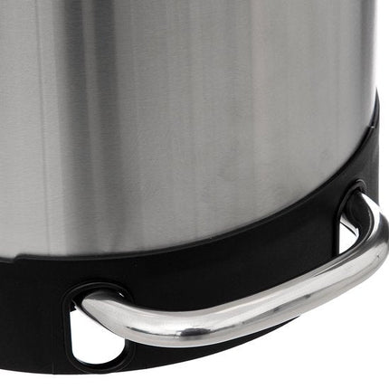 5Five Prullenbak/pedaalemmer Ariane - zilver - rvs metaal - 30 liter - 42 x 25 x 62 cm - keuken
