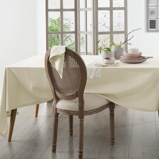 Atmosphera tafelkleed van katoen – beige, rechthoekig, 240 x 140 cm – foto 2