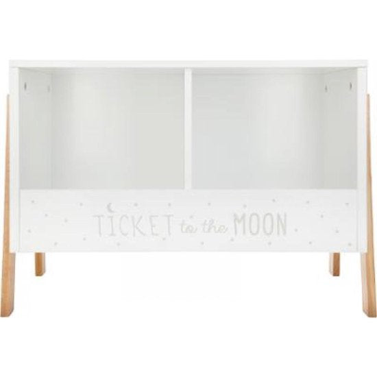 Houten kastje Ticket The Moon – boekenkast voor kinderen, wit – foto 3
