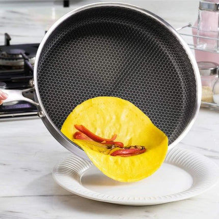 Cainfy super anti-aanbaklaag pro pan - Koekenpan - Honingraat Heavy Duty anti-aanbak - Vaatwasmachine- en ovenbestendig -Ø 30 cm