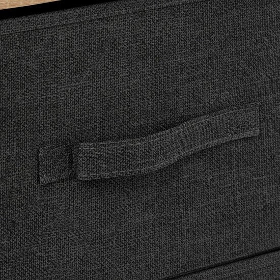 5Five Meuble de rangement Pisa - 5 paniers - gris - 45 x 30 x 114 cm - métal / bois / tissu - rangement