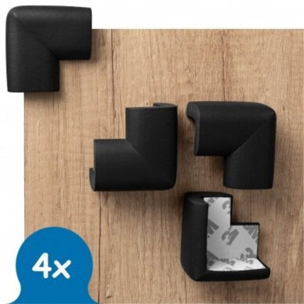 Sipo – Zachte Hoekbeschermers & Randbeschermers – Zwart – Set van 4 Stuks