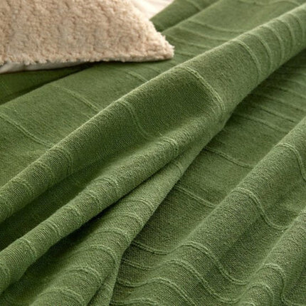 Atmosphera Plaid katoen - Blanket - 160 x 220 cm - Khaki